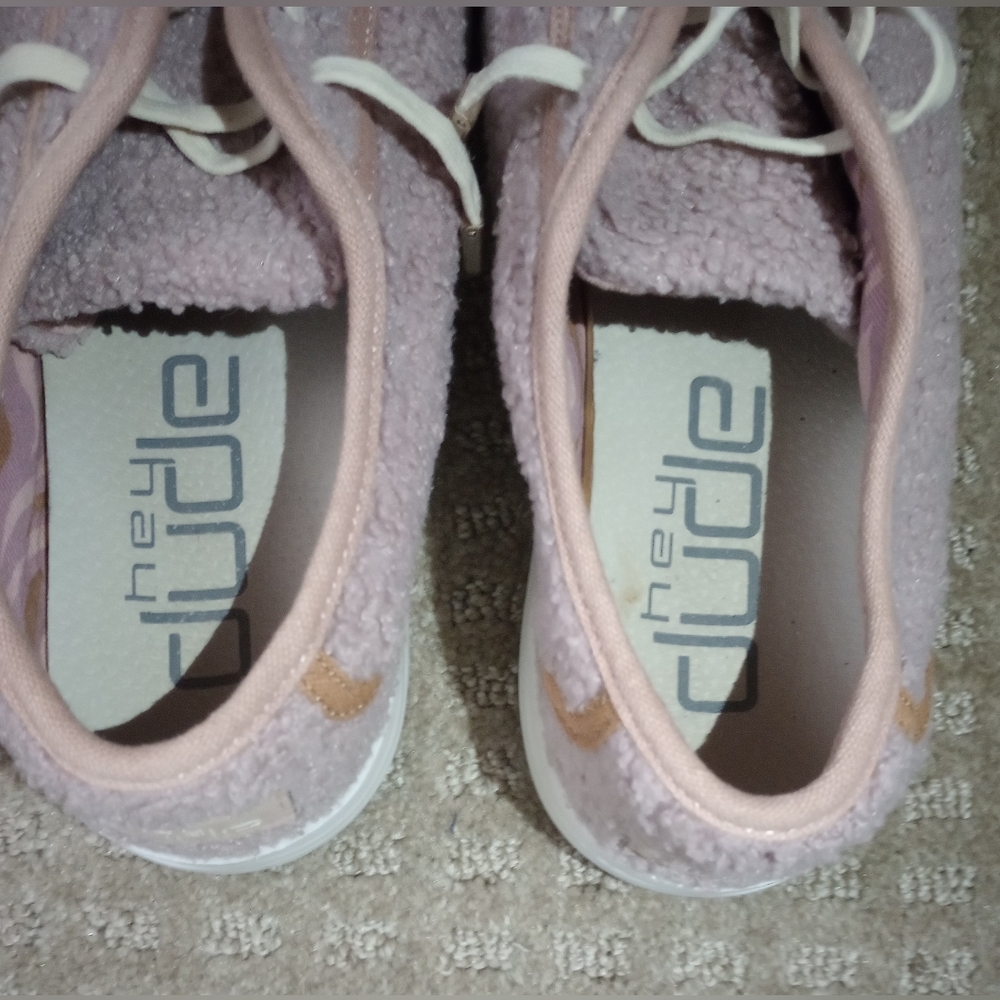 Hey Dude Karina Sherpa Pink Sneakers - Picture 5 of 9